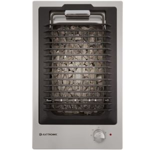 Cooktop Elétrico Elettromec Dominó Barbecue 30cm Quadratto Inox 220V DE-BQ-30-XQ-2ZEA