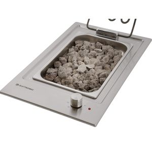 Cooktop Elétrico Elettromec Dominó Barbecue 30cm Quadratto Inox 220V DE-BQ-30-XQ-2ZEA