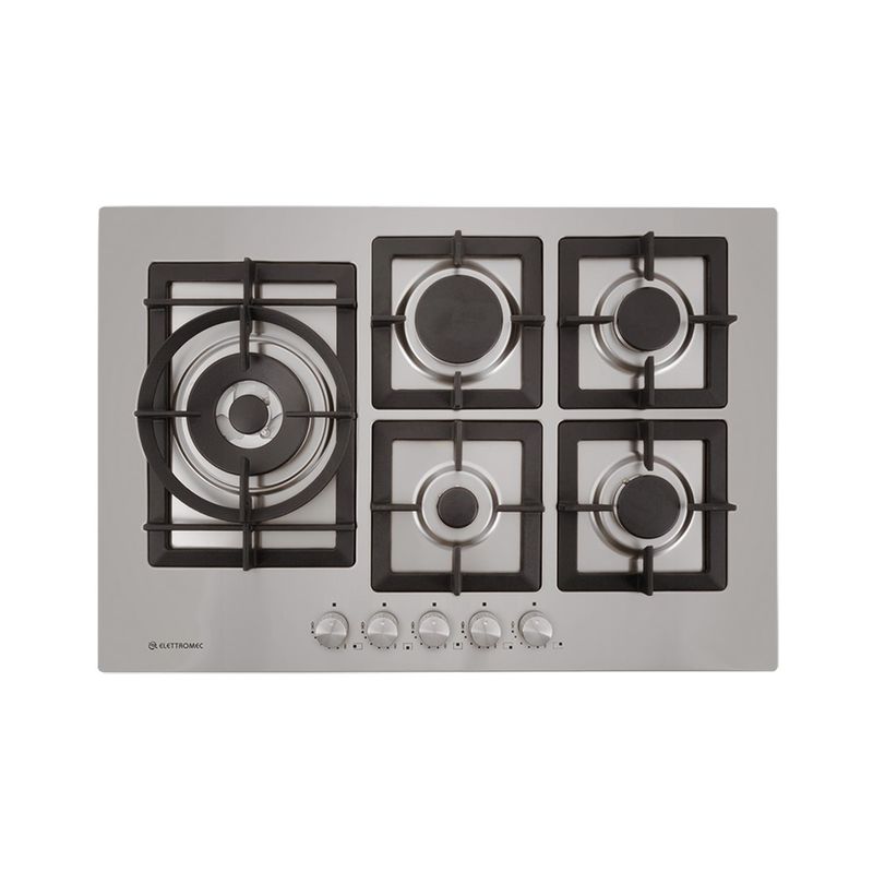 Cooktop 5 Bocas Elettromec em Inox, Bivolt
