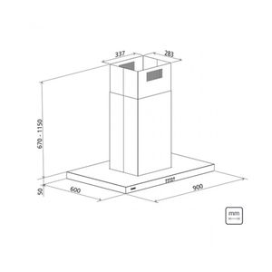 Coifa de Ilha Tramontina New Dritta Isla 90cm Inox 220V 95800/018