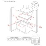 Desenho técnico da instalação do cooktop inox 4 bocas elettromec