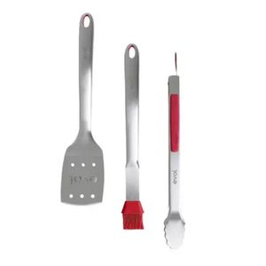 Kit Acessórios Para Churrasco Evol BBQ Tools Set 3 peças EVLBBQT