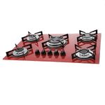 Cooktop-5-Bocas-Suggar-Vermelho