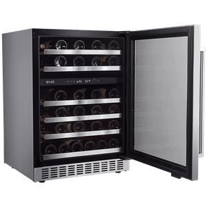 Adega Evol 46 Garrafas Smart Dual Zone Direita  Inox 220V JC-145B220R
