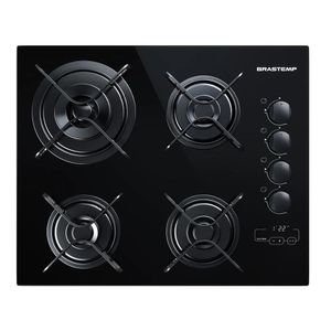 Cooktop a Gás Brastemp Timer Touch 4Q Preto Bivolt BDT62AEUNA
