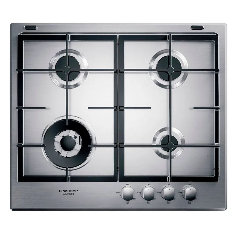 Cooktop Brastemp 4 Bocas Gourmand em Inox