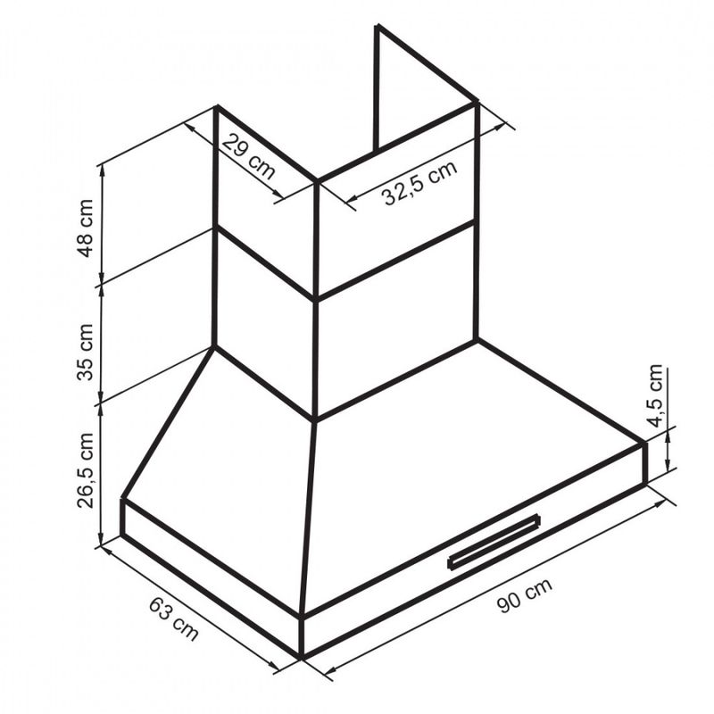 Coifa-Evol-inox-de-parede-para-a-churrasqueira-dimensoes