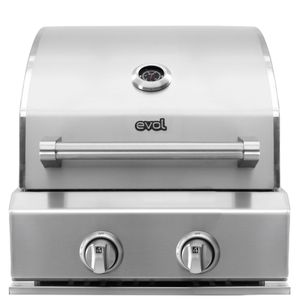 Churrasqueira a Gás de Embutir Evol Capri Aço Inox 2 Queimadores CBK-200