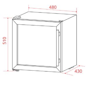 Frigobar Elettromec Freestanding 40L Inox 120V FB-FS-40-XV-1ATA