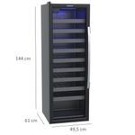 Adega-Venax-Piubella-200-para-50-Garrafas-Preto-Porta-Invertida-127V-19938