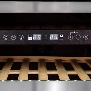 Adega Evol 46 Garrafas Dual Zone Smart Esquerda Inox 220V JC-145B220L
