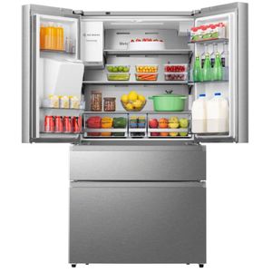 Geladeira Gorenje PureFlat Premium Triple Zone French Door Inverse 466L Inox 220V GRF-49W