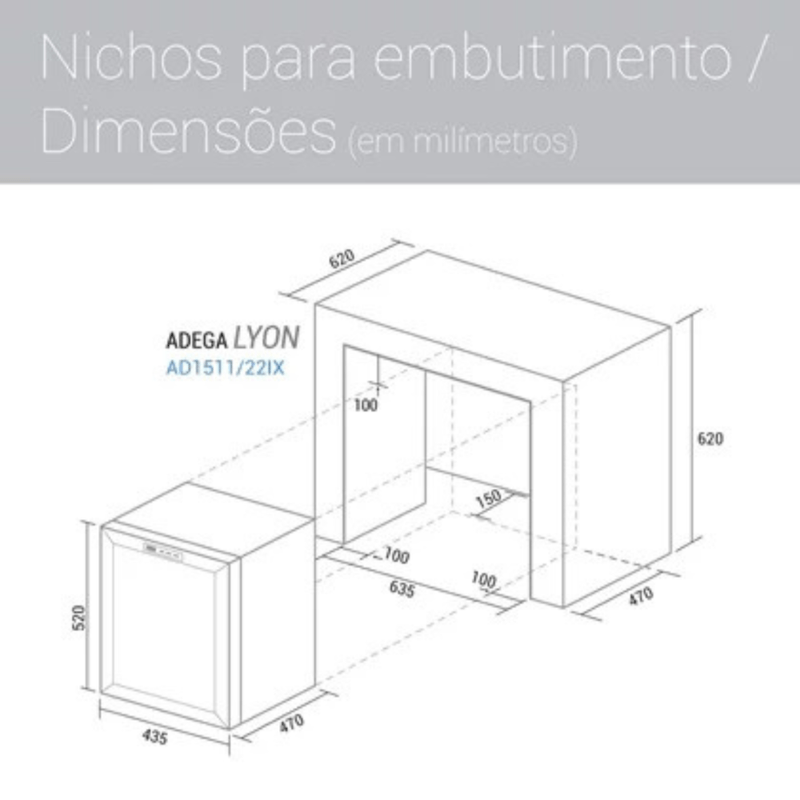 Adega-Suggar-Lyon-Digital-13-Garrafas-Preta-e-Inox-220V-AD1522IX