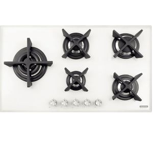 Cooktop a Gas Tramontina 90cm 5Q Vidro Flat Branco Bivolt 94731/114