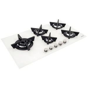 Cooktop a Gas Tramontina 90cm 5Q Vidro Flat Branco Bivolt 94731/114