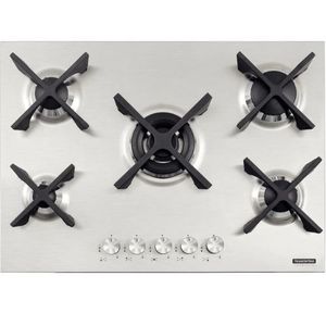 Cooktop a Gas Tramontina 70cm 5Q Flat Inox Bivolt 94727/104
