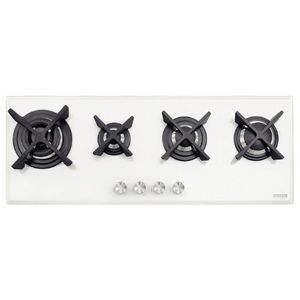 Cooktop a Gás Tramontina 100cm 4Q Slim Glass Flat Branco 94732/174