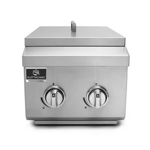 Churrasqueira Elettromec Dominó Profissional 2Q 40cm a Gás Inox DBQ-2Q-40-XX-NHUA