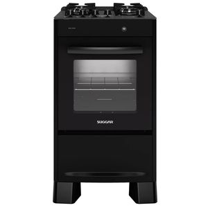 Fogão de Piso Suggar Neo Max 4Q Preto Bivolt FGV403PT
