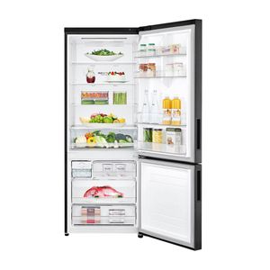 Geladeira LG Smart Frost Free Inverter 451L Inverse Inox Preta 110V GC-B569NQLC