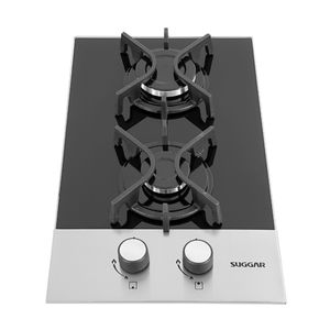 Cooktop a Gás Suggar 2Q Mesa de Vidro e Inox Bivolt FG2002FVPIX