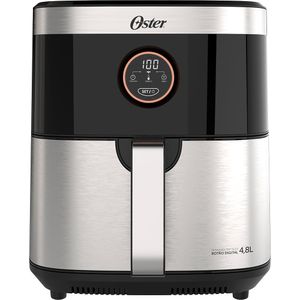 Fritadeira Oster Sem Óleo 2 em 1 Black Inox 4,8L Oster 110V OFRT660-127