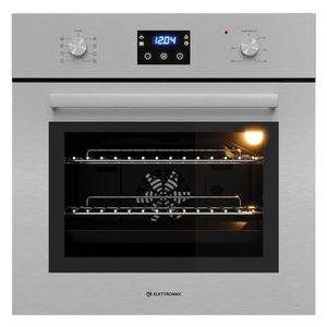 Forno Elétrico Elettromec de Embutir Luce 68L Inox e Preto 220V FM-EL-60-LC-2TNA