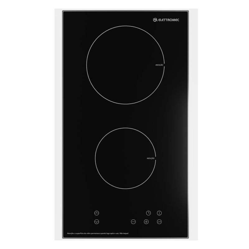 Cooktop-Eletrico-de-Inducao-Elettromec-Quadratto-2-Queimadores-30cm-DI-2Q-30-CI-2XBB-Cook-Eletroraro