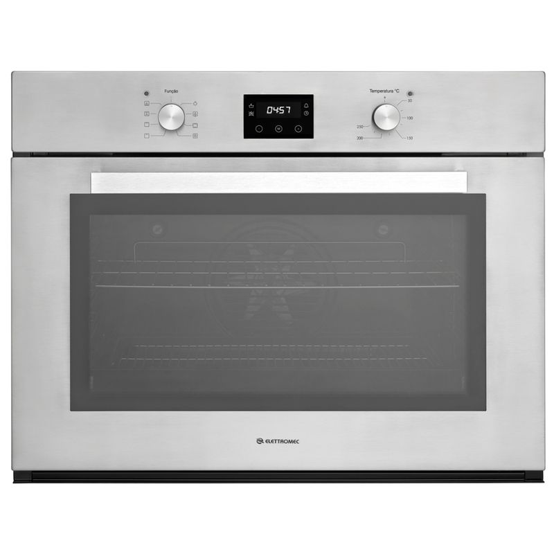 Forno-Eletrico-de-Embutir-Elettromec-LUCE-75cm-Inox-e-Preto-220v-FM-EL-75-LC-2TNA-Cook-Eletroraro