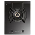 Cooktop-a-Gas-Elettromec-Domino-Vetro-Dual-Flame-1-Queimador-Preto-38CM-Bivolt-DG-1Q-38-VT-3ZEA-Cook-Eletroraro