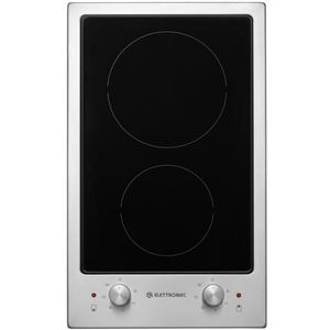 Cooktop Elétrico Elettromec Dominó Quadratto Vitrocerâmico 2Q Preto 30cm 220V DV-2Q-30-XQ-2ZEA