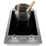 Cooktop-Eletrico-Elettromec-Domino-Quadratto-Vitroceramico-2-Queimadores-Preto-30CM-220V-DV-2Q-30-XQ-2ZEA-Cook-Eletroraro