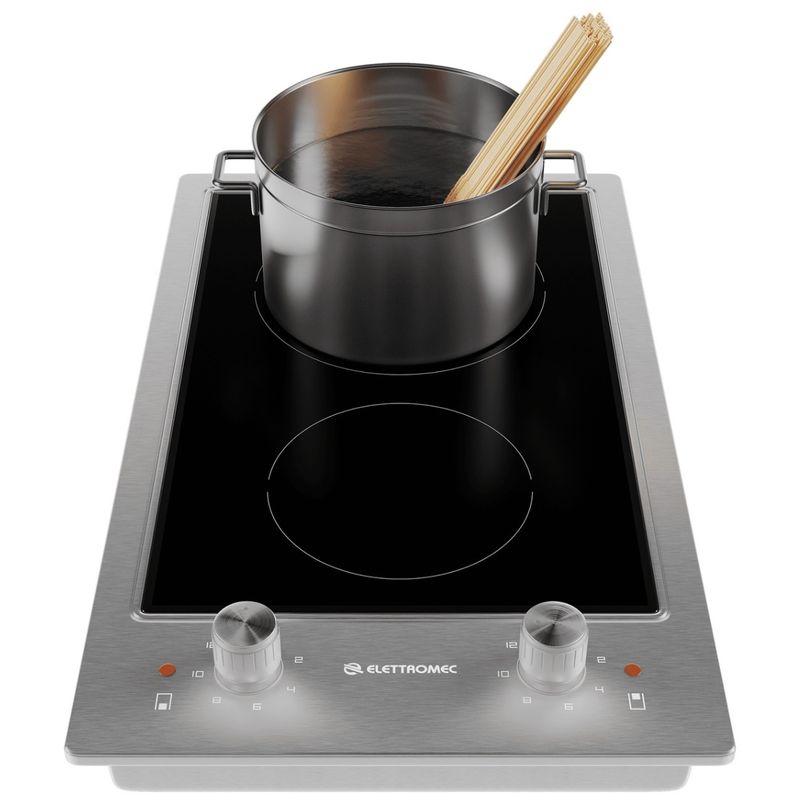 Cooktop-Eletrico-Elettromec-Domino-Quadratto-Vitroceramico-2-Queimadores-Preto-30CM-220V-DV-2Q-30-XQ-2ZEA-Cook-Eletroraro