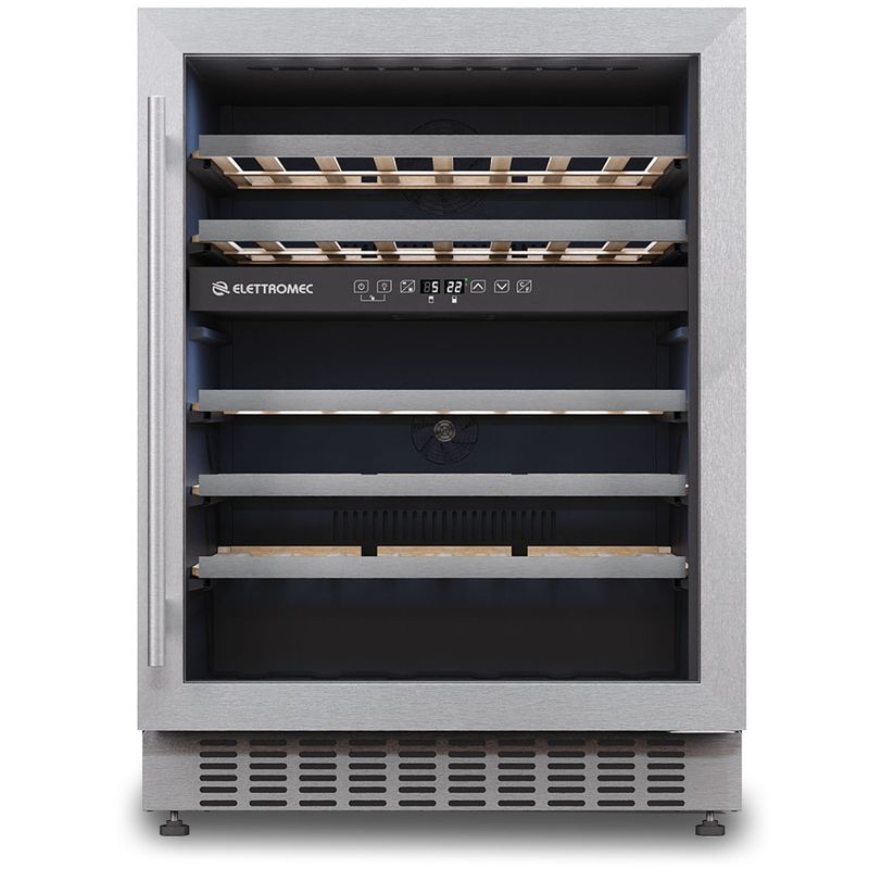 Adega-Elettromec-45-Garrafas-Inox-110V-CV-2BI-45-XV-1ATB-Cook-Eletroraro