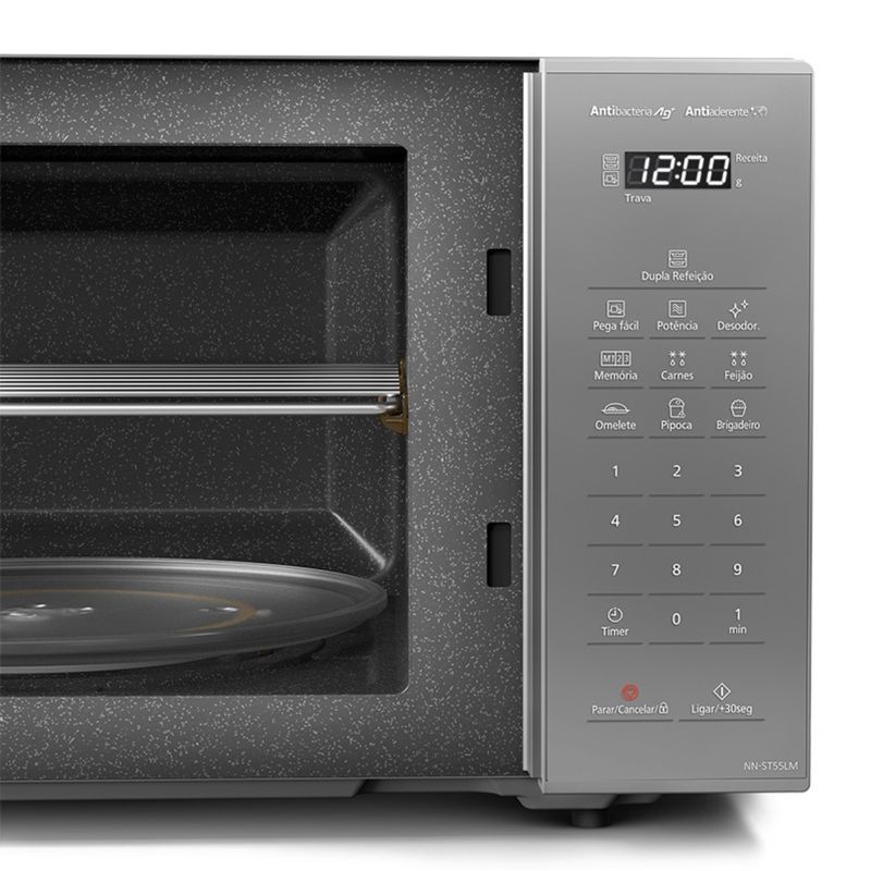 Microondas-Panasonic-Bancada-27L-Prata-220V-NN-ST55LMRUK-Cook-Eletroraro--4-