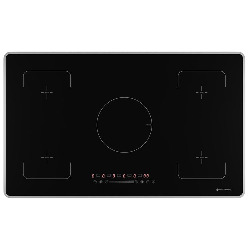 Cooktop-de-Inducao-Elettromec-Vitroceramico-90cm-Frame-Aluminio-Preto-220V-CKI-5Q-90-CI-2XBACook-Eletroraro