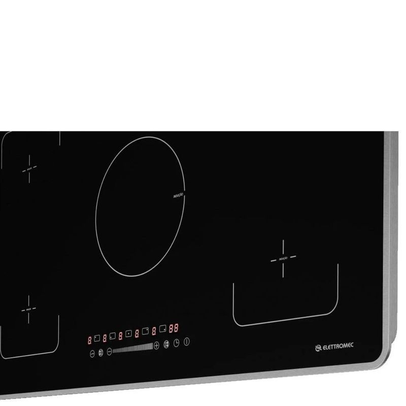 Cooktop-de-Inducao-Elettromec-Vitroceramico-90cm-Frame-Aluminio-Preto-220V-CKI-5Q-90-CI-2XBACook-Eletroraro--4-