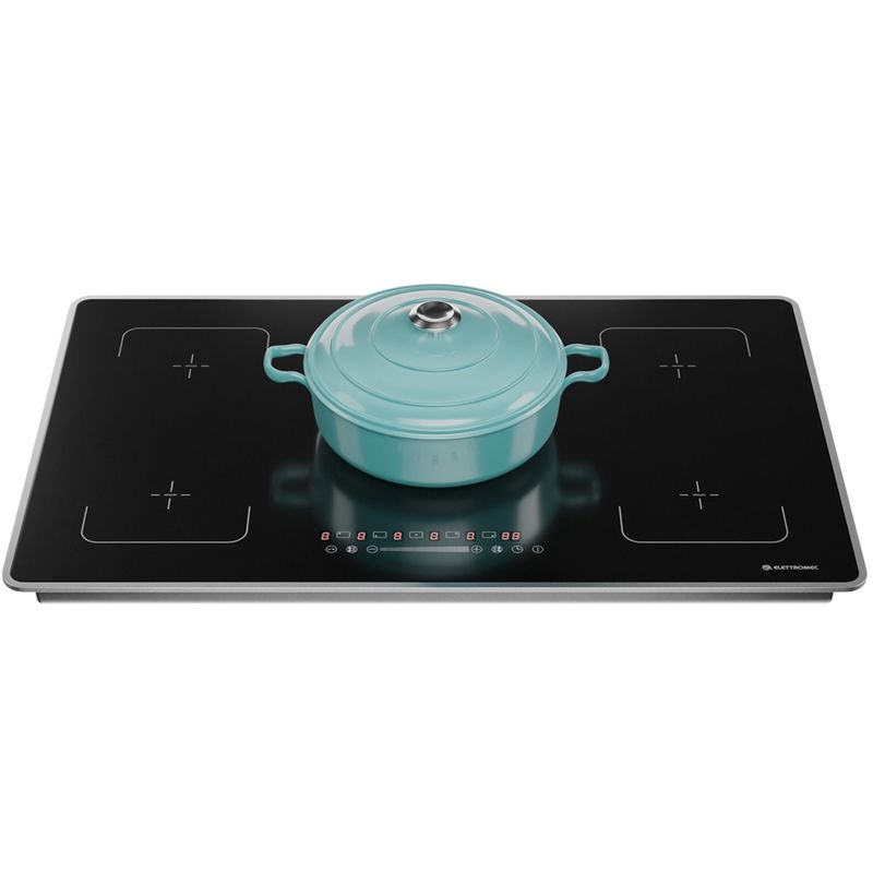 Cooktop-de-Inducao-Elettromec-Vitroceramico-90cm-Frame-Aluminio-Preto-220V-CKI-5Q-90-CI-2XBACook-Eletroraro--5-