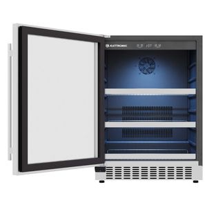 Frigobar Elettromec 135L Inox Preto 110V FB-BI-135-XV-1ATB