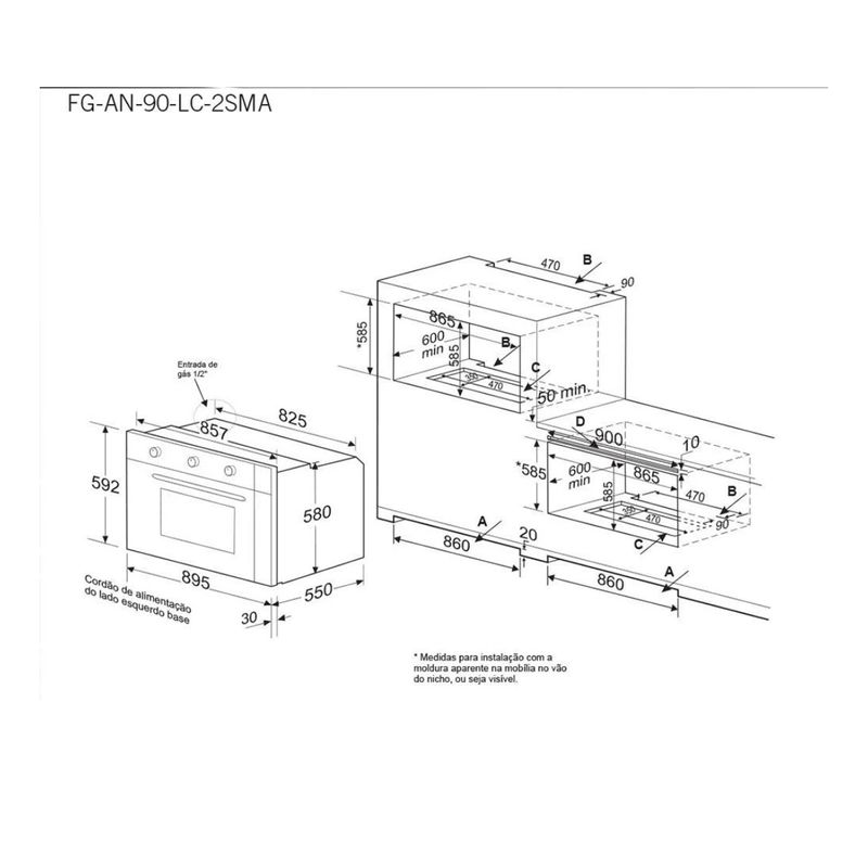 Forno-a-Gas-Elettromec-Luce-110L-90CM-Inox-220V-FG-AN-90-LC-2SMA-Cook-Eletroraro--5-