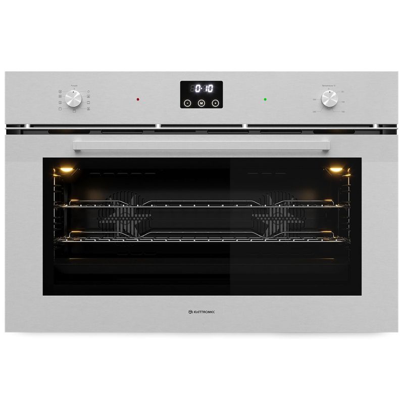 Forno-Eletrico-Elettromec-Luce-de-Embutir-Multifuncao-90Cm-Inox-220V-FM-EL-90-LC-2LCA-Cook-Eletroraro