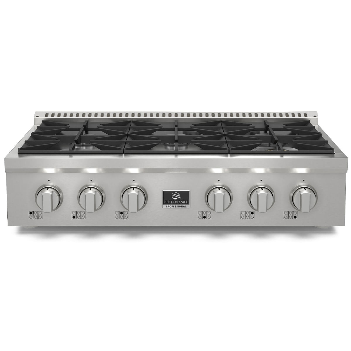 Fogão 6 Bocas Elettromec Baixa Pressão Inox - 110v - Rt-6q-36-xp-1sga