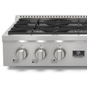 Rangetop a Gás Elettromec 6Q 36 Polegadas Inox 110V RT-6Q-36-XP-1SGA
