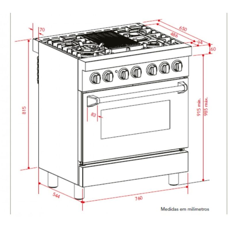 Fogao-a-Gas-e-Eletrico-Elettromec-Profissional-5-Queimadores-75Cm-Inox-220V-FGE-5Q-75-XP-2GMA-Cook-Eletroraro--5-