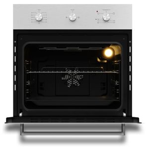 Forno a Gás Elettromec Luce de Embutir 68L Preto Inox 220V FG-AN-60-LC-2TNA