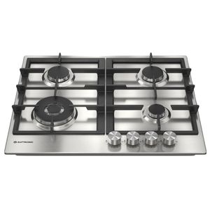 Cooktop a Gás Elettromec Luce 4Q 60cm Inox Bivolt CKG-4Q-60-LC-3ZEA
