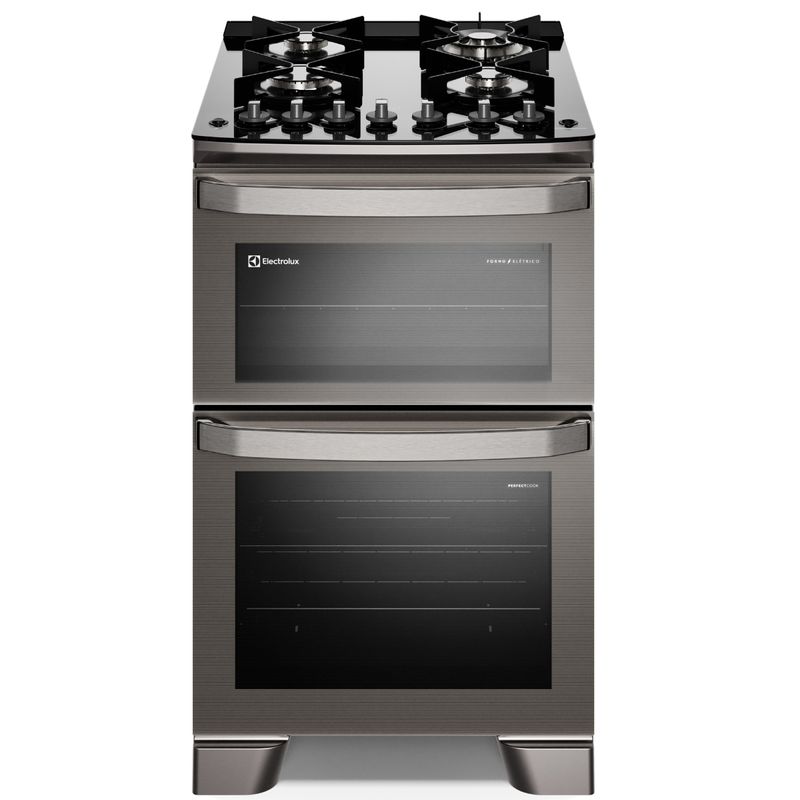 Fogao-Electrolux-FE4DC-Com-Forno-Duplo-PerfectCook360-4-Queimadores-Cinza-110V-33042CBA185-Cook-Eletroraro