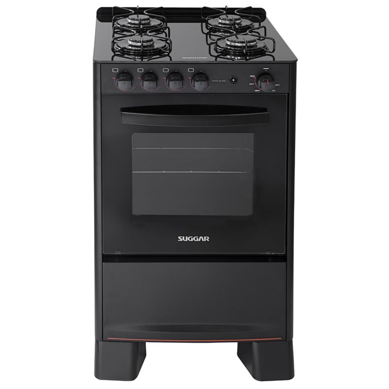 Fogao-Suggar-Glass-Cook-4-Queimadores-Mesa-Vidro-Preto-Bivolt-FGVCG410PT-Cook-Eletroraro