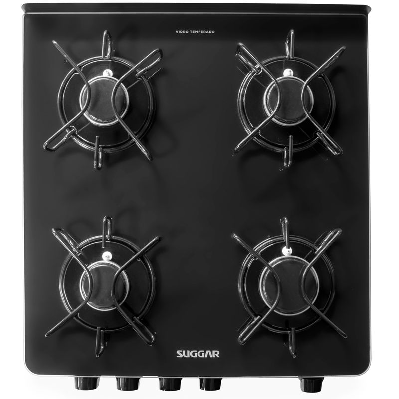 Fogao-Suggar-Glass-Cook-4-Queimadores-Mesa-Vidro-Preto-Bivolt-FGVCG410PT-Cook-Eletroraro--3-