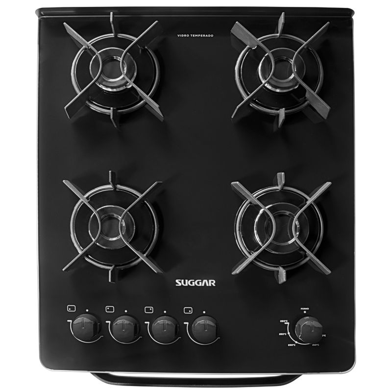 Fogao-Suggar-Max-Glass-4-Queimadores-Mesa-Vidro-Preto-Bivolt-FGVMG410PT-Cook-Eletroraro--3-